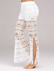 Elegant Patchwork Sheer Sexy Pants
