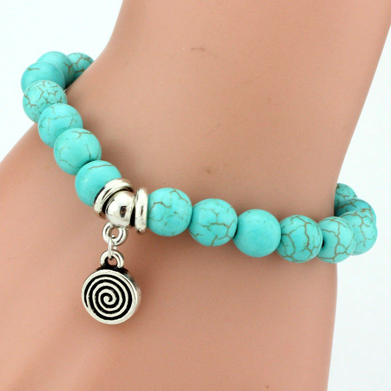 Vintage-style Turquoise Beads Bracelet