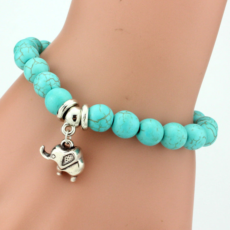 Vintage-style Turquoise Beads Bracelet