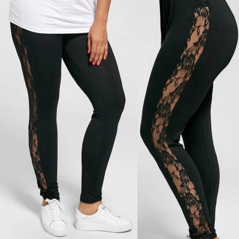 Hollow Out Lace Leggings