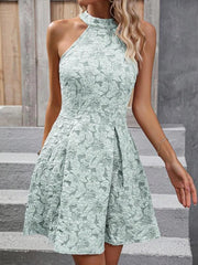 Sleeveless Halter Sexy Pattern Dress