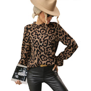 Long Sleeve Elegant Leopard Top