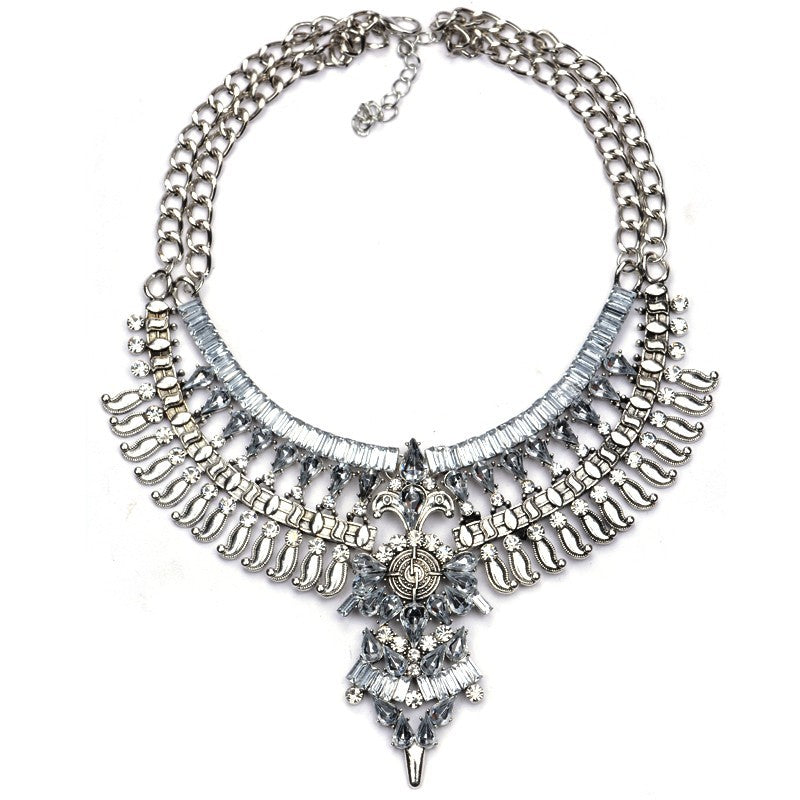Alloy Diamond-style Crystal Necklace