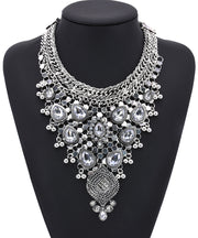 Alloy Diamond-style Crystal Necklace