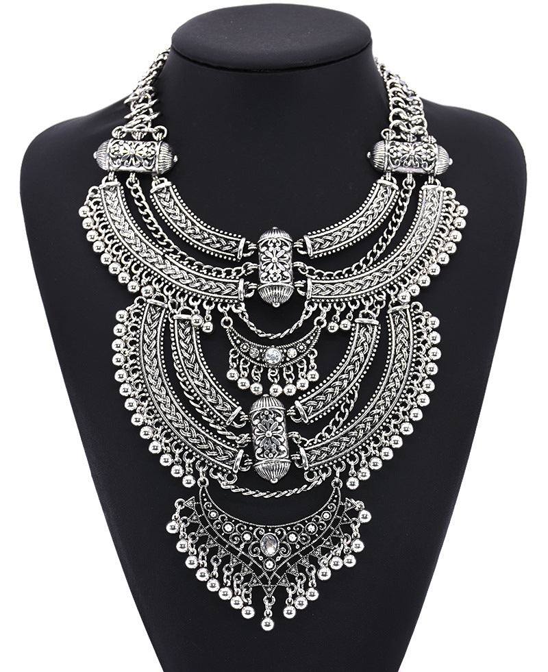 Alloy Diamond-style Crystal Necklace