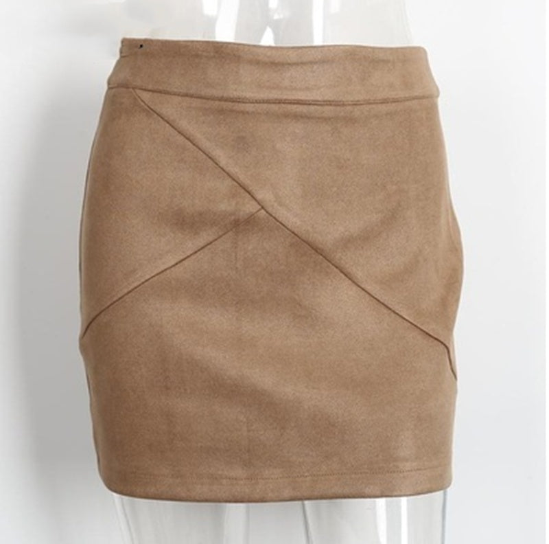 Suede Pencil Skirt