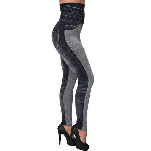 Basic Seamless Cotton Denim HOT Leggings