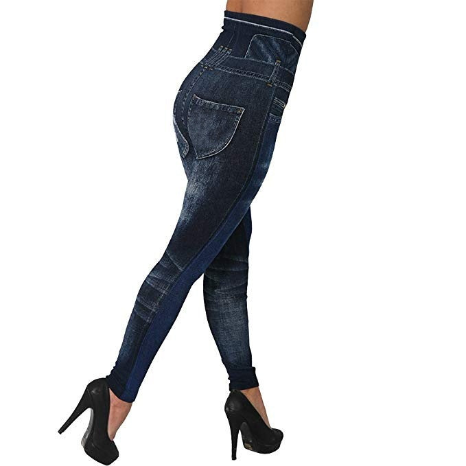 Basic Seamless Cotton Denim HOT Leggings