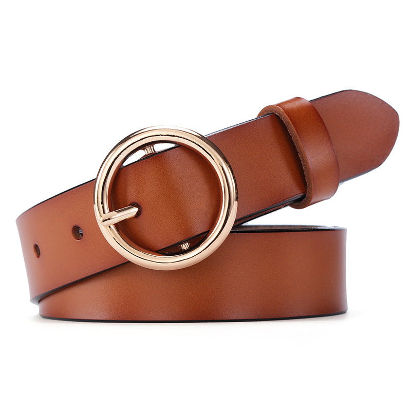 Round Buckle Classic Belt