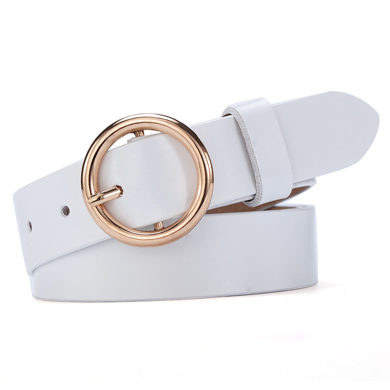 Round Buckle Classic Belt