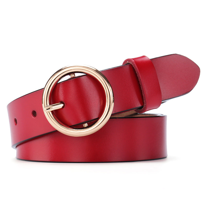 Round Buckle Classic Belt