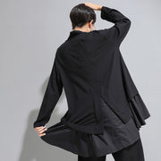 Dark Cold Ruffled Baby Shirt With Long Sleeves