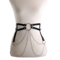 Sexy Body Harness - Chain & Leather Waist Strap