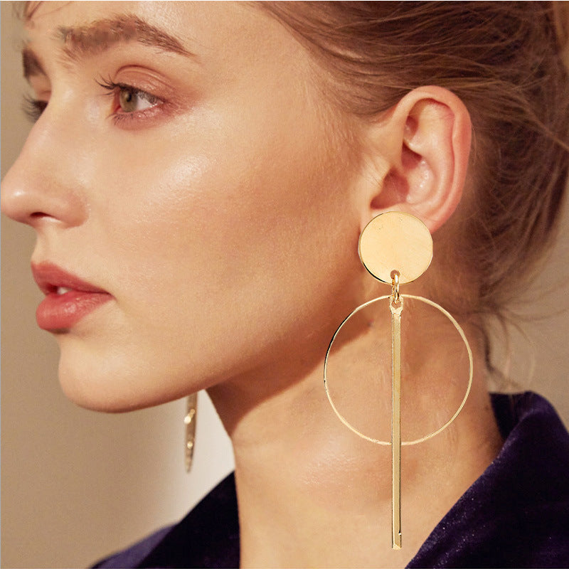 Circle Tassel Stud Classic Earrings