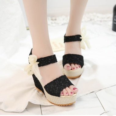 Sexy Korean Style Waterproof Platform Heel Sandals