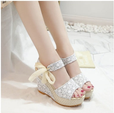 Sexy Korean Style Waterproof Platform Heel Sandals