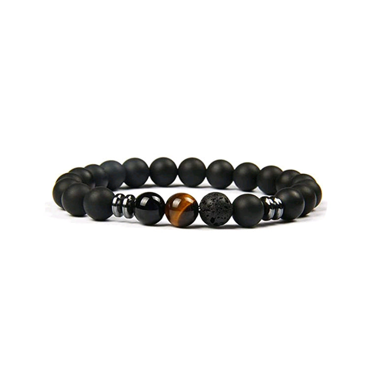 Tiger Eye Stone Volcanic Bracelet