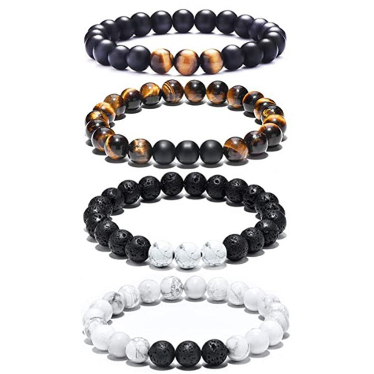 Tiger Eye Stone Volcanic Bracelet