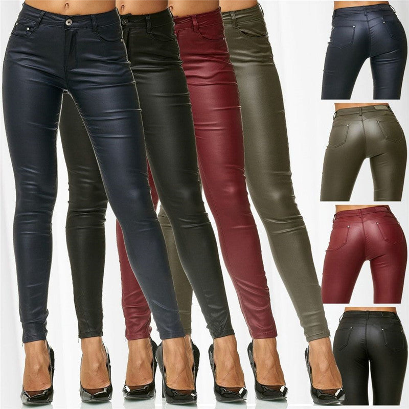 Faux Leather Sexy Pants