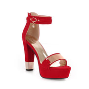 Glam Platform Block Heel Ankle Strap Sandals