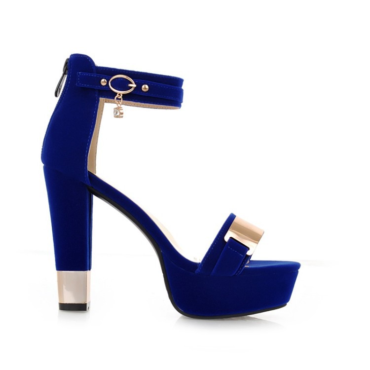 Glam Platform Block Heel Ankle Strap Sandals