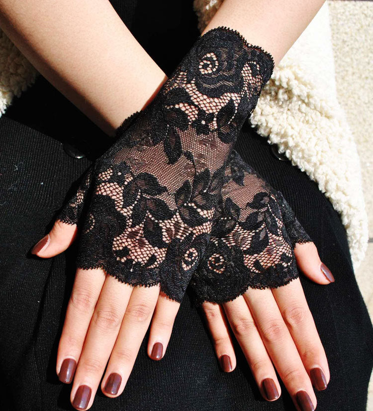 Sexy Stretch Lace Gloves