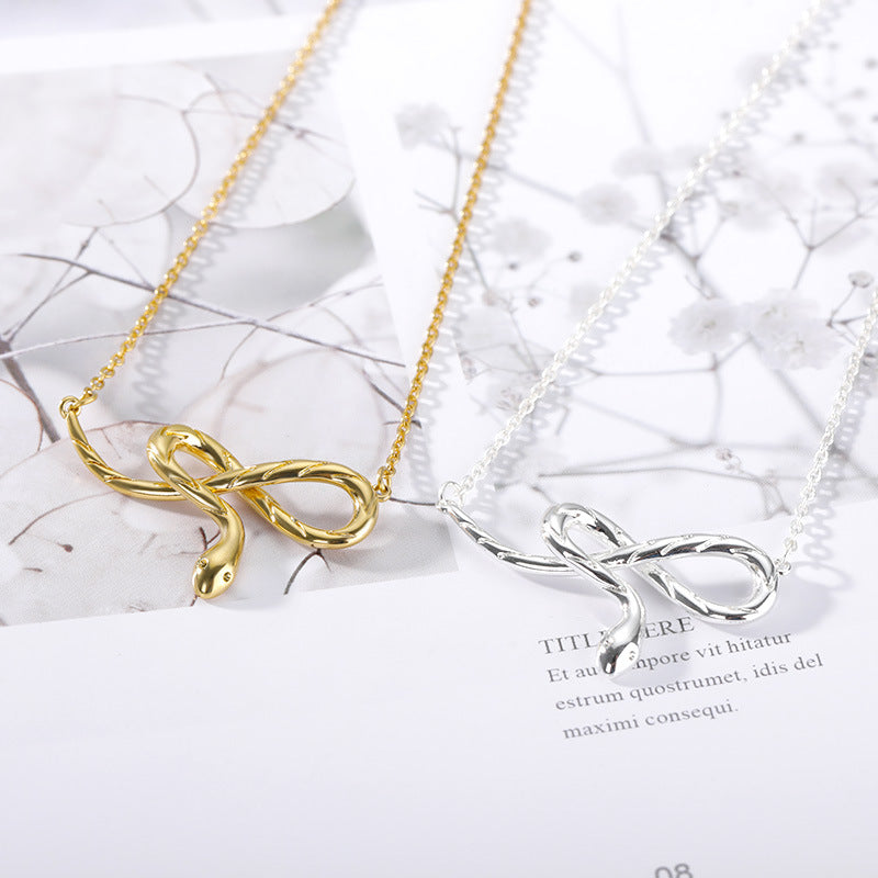 Stainless Steel Unique Snake Pendant Necklace