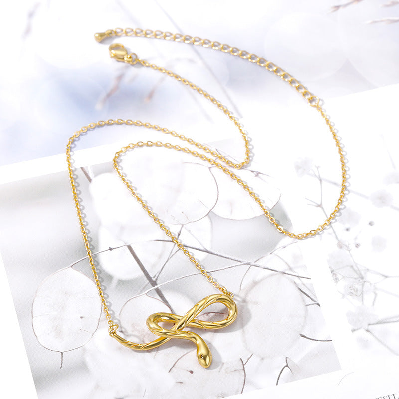 Stainless Steel Unique Snake Pendant Necklace