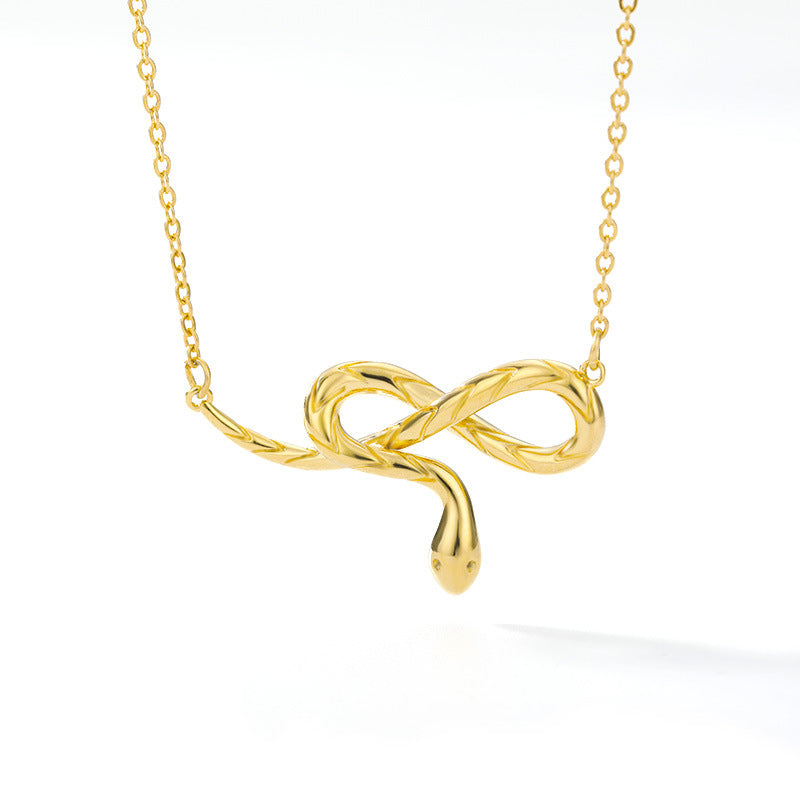 Stainless Steel Unique Snake Pendant Necklace