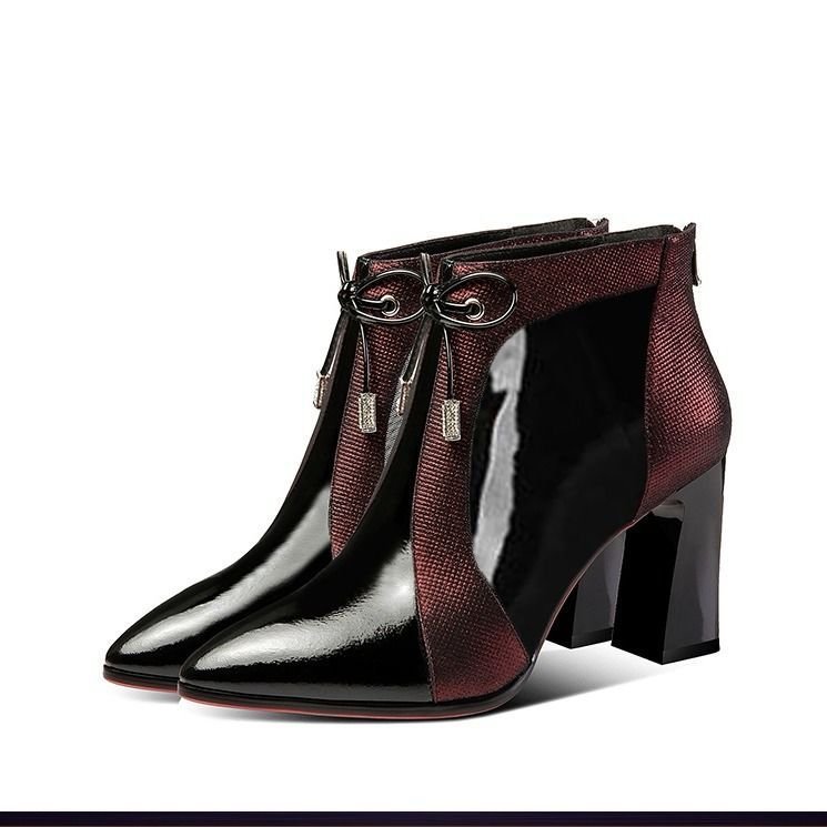 Chic Black Lined Combat Ankle Boots