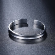 Silver color Smooth Round Bracelet