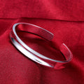 Silver color Smooth Round Bracelet