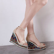Slope Heel Stylish Sandals