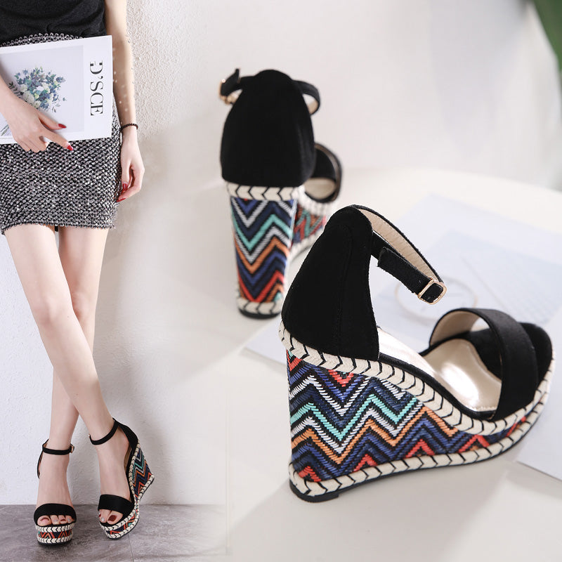 Slope Heel Stylish Sandals