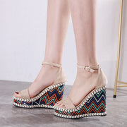 Slope Heel Stylish Sandals