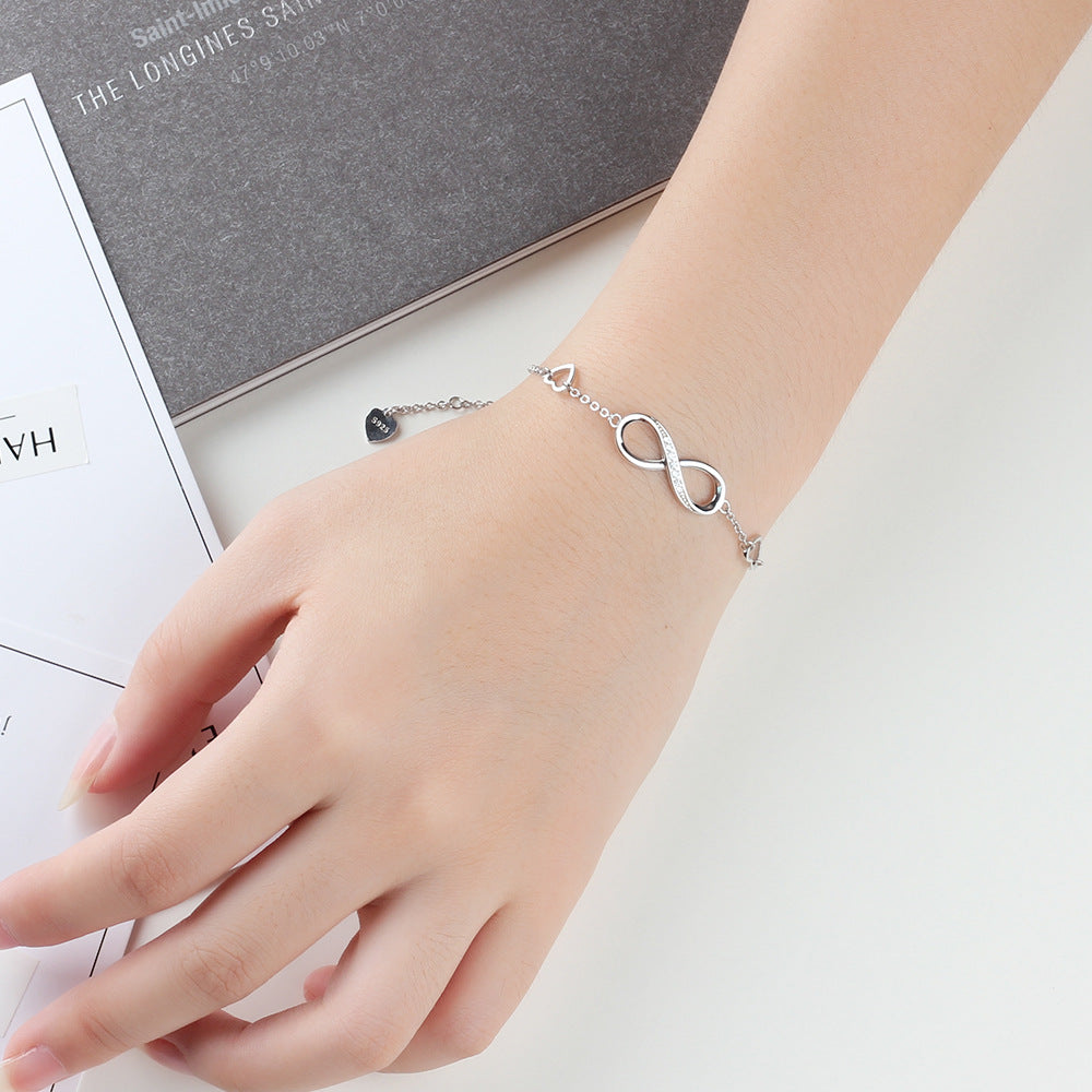 Infinite Love 925 Sterling Silver Bracelet - great gift!