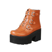 Chic Buckle Zipper Ankle Boots