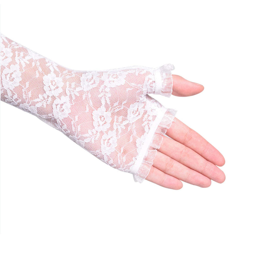 Sexy Long Lace UV Driving Gloves