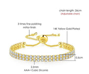 Double Row Zircon Stylish Bracelet