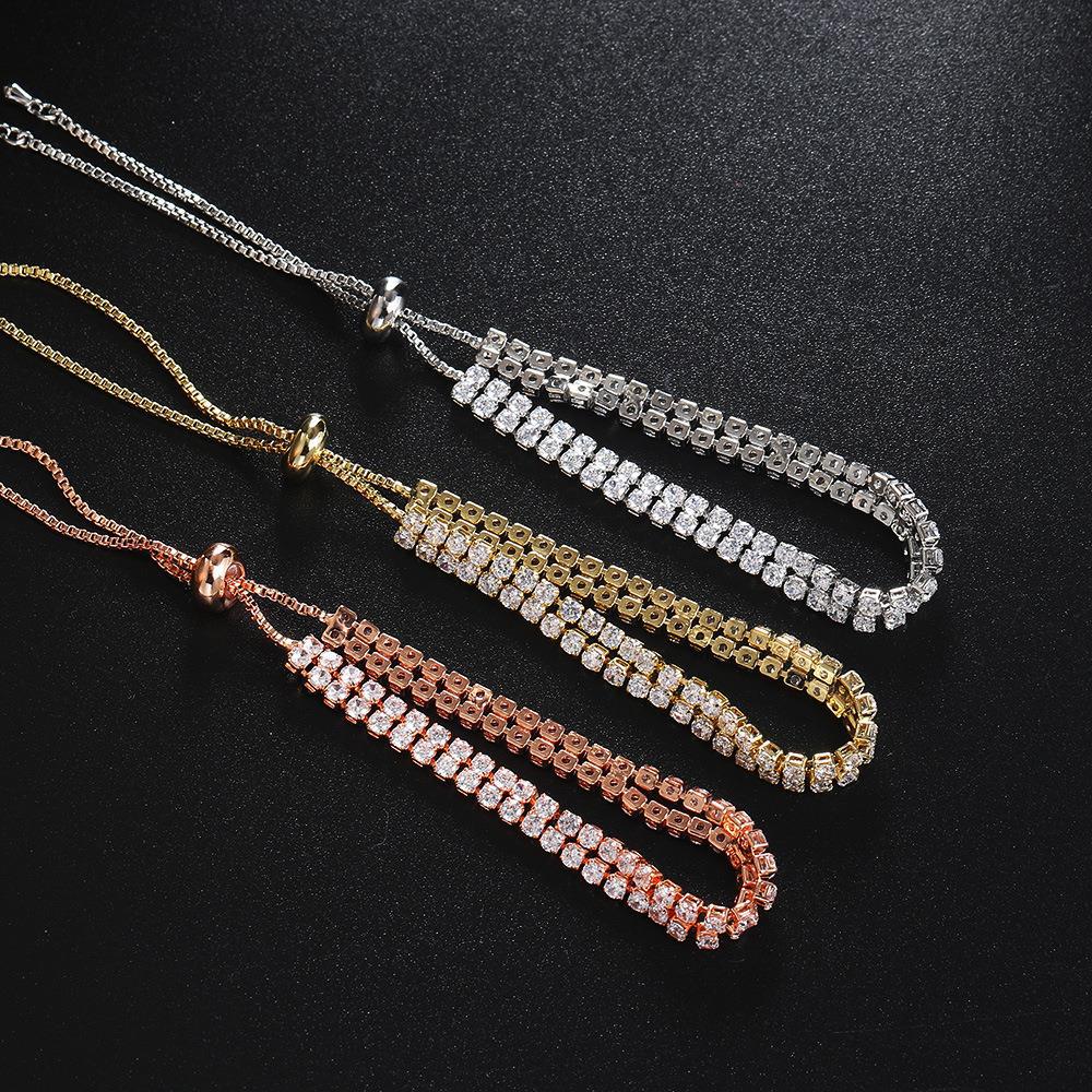 Double Row Zircon Stylish Bracelet