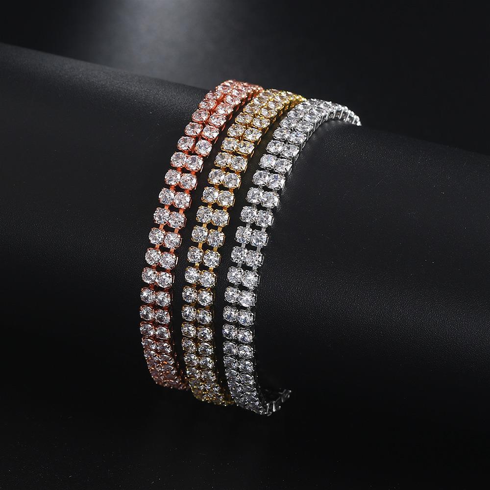 Double Row Zircon Stylish Bracelet