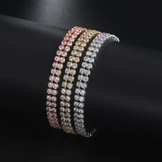 Double Row Zircon Stylish Bracelet