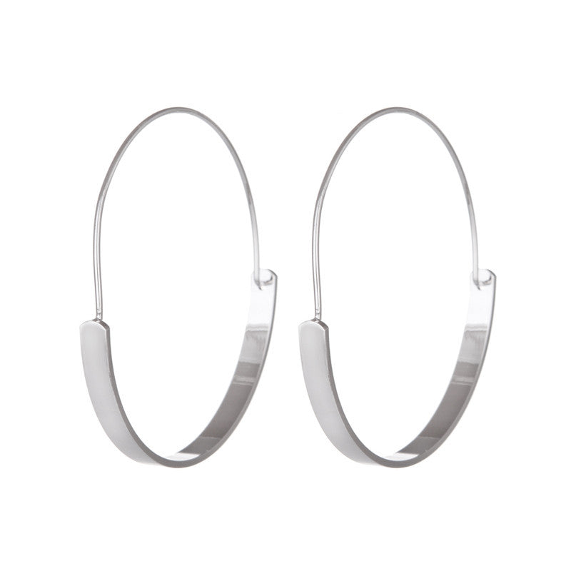 Chic style circle classic ring earrings