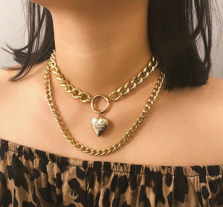 Heart Choker Double Beautiful Necklace