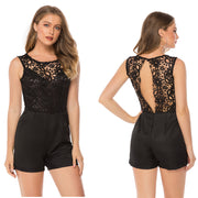 Lace stitching romantic jumpsuit