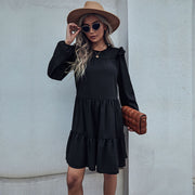 Black Loose Hepburn Style Dress