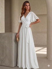Sexy V-neck Chiffon Dress