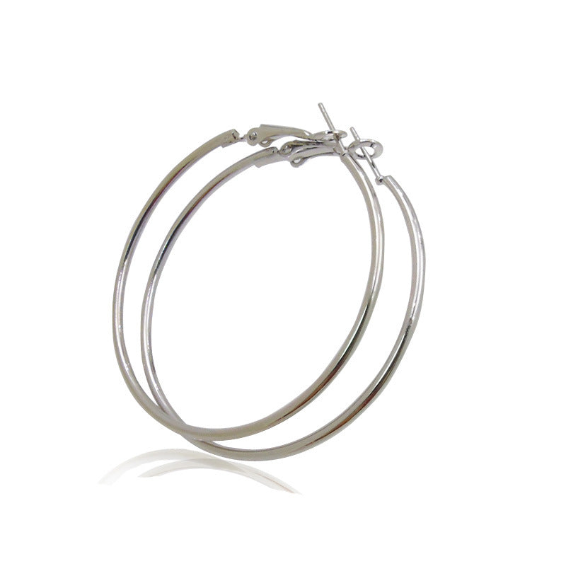 Classic Big Circle Metal Exaggerated Circle Earrings