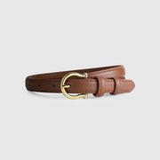 French Gold Buckle Genuine Leather Belt
