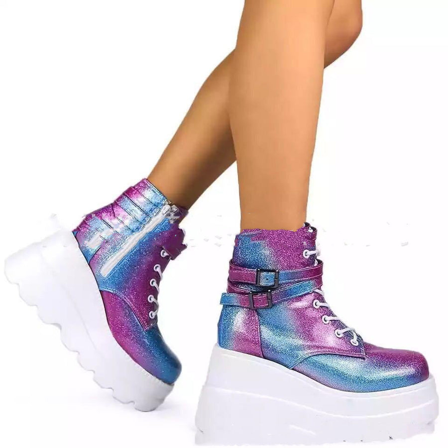 Luxe Genuine Leather Platform Boots